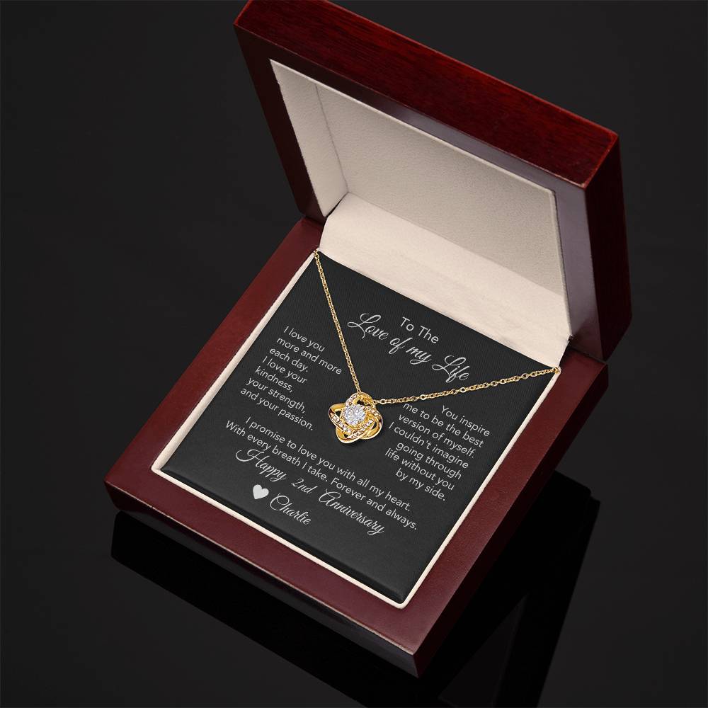 Personalized Anniversary Gift for Her, Enter Year & Name, Necklace & Message Card - MKTCustomDesigns