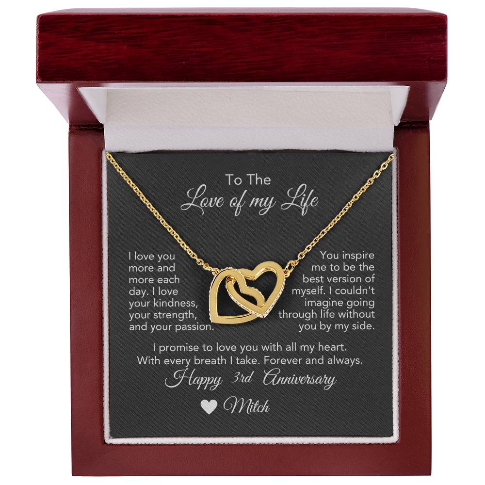 Personalized Anniversary Gift for Her, Enter Year & Name, Necklace & Message Card - MKTCustomDesigns