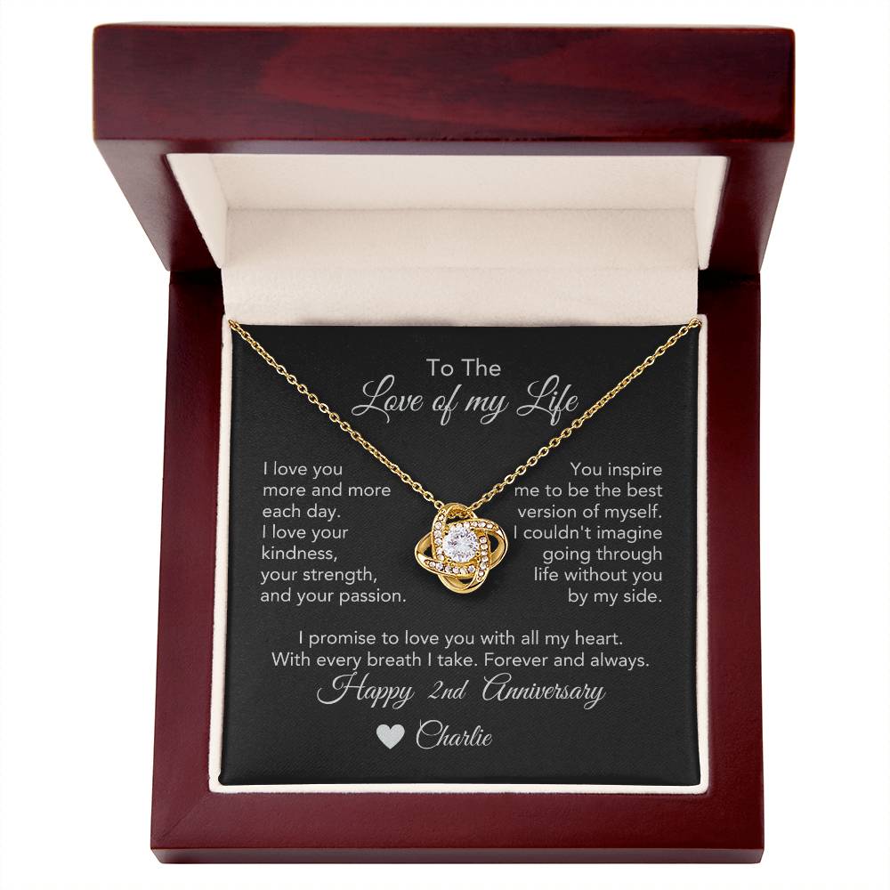 Personalized Anniversary Gift for Her, Enter Year & Name, Necklace & Message Card - MKTCustomDesigns