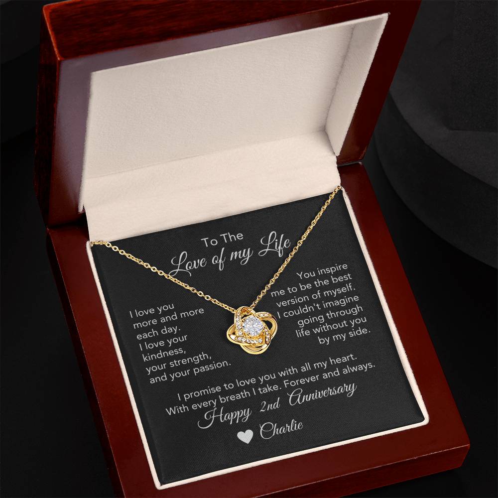 Personalized Anniversary Gift for Her, Enter Year & Name, Necklace & Message Card - MKTCustomDesigns