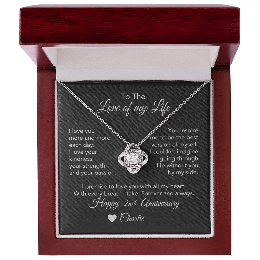 Personalized Anniversary Gift for Her, Enter Year & Name, Necklace & Message Card - MKTCustomDesigns