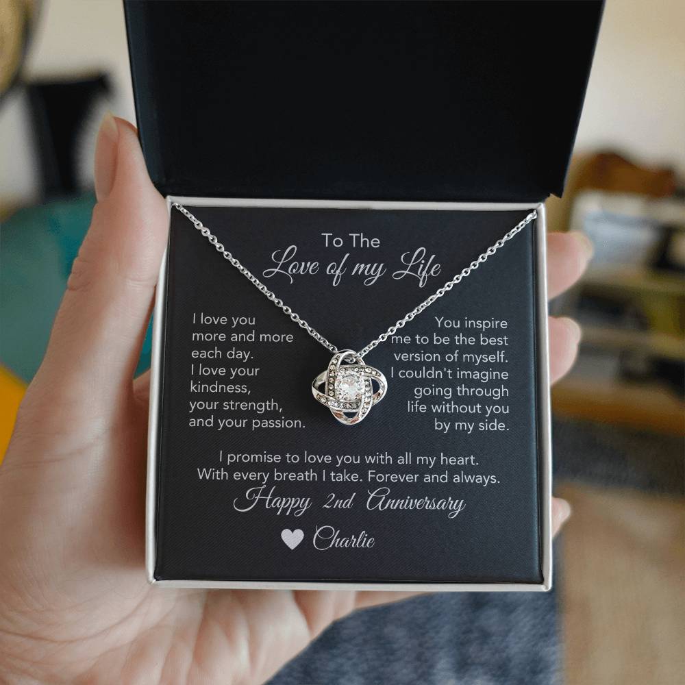 Personalized Anniversary Gift for Her, Enter Year & Name, Necklace & Message Card - MKTCustomDesigns