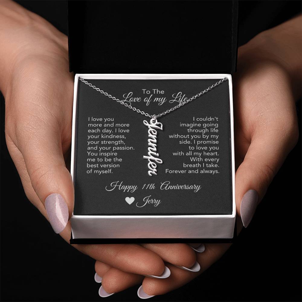 Personalized Anniversary Gift for Her, Enter Year & Name, Necklace & Message Card - MKTCustomDesigns