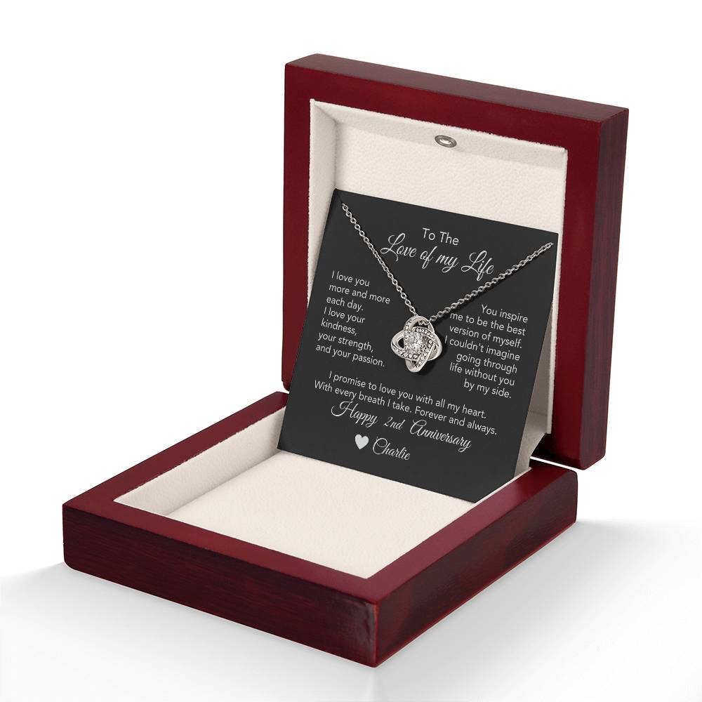 Personalized Anniversary Gift for Her, Enter Year & Name, Necklace & Message Card - MKTCustomDesigns