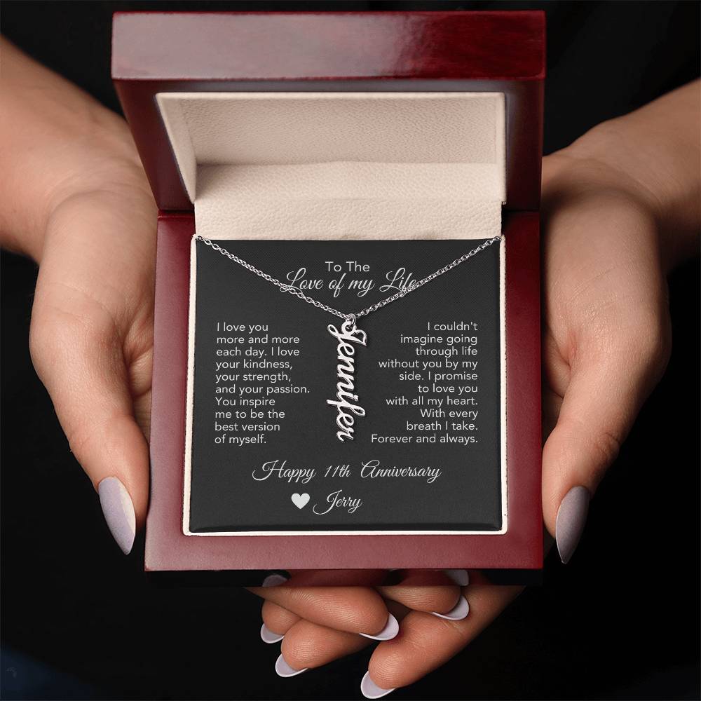 Personalized Anniversary Gift for Her, Enter Year & Name, Necklace & Message Card - MKTCustomDesigns