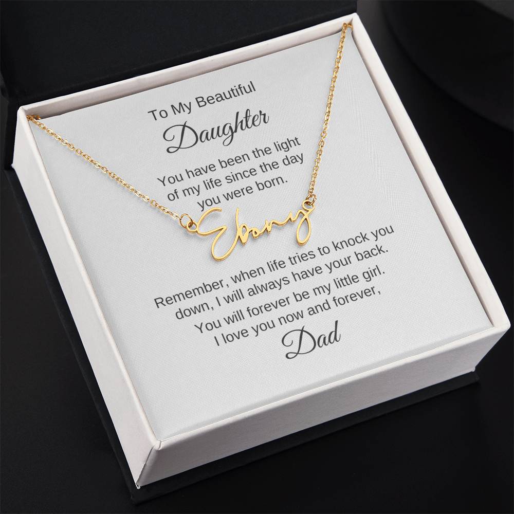 Daughter Gift from Dad Gifts to Daughter from Dad Custom Name Necklace - MKT Custom Jewelry