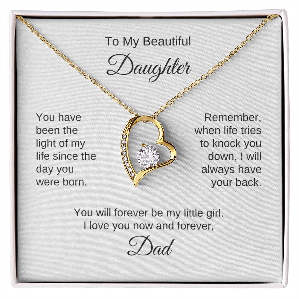To My Daughter From Dad Gift Necklace for Daughter - MKTCustomDesigns