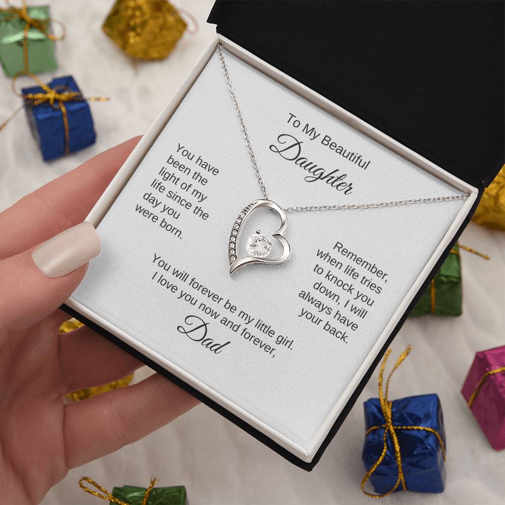 To My Daughter From Dad Gift Necklace for Daughter - MKTCustomDesigns