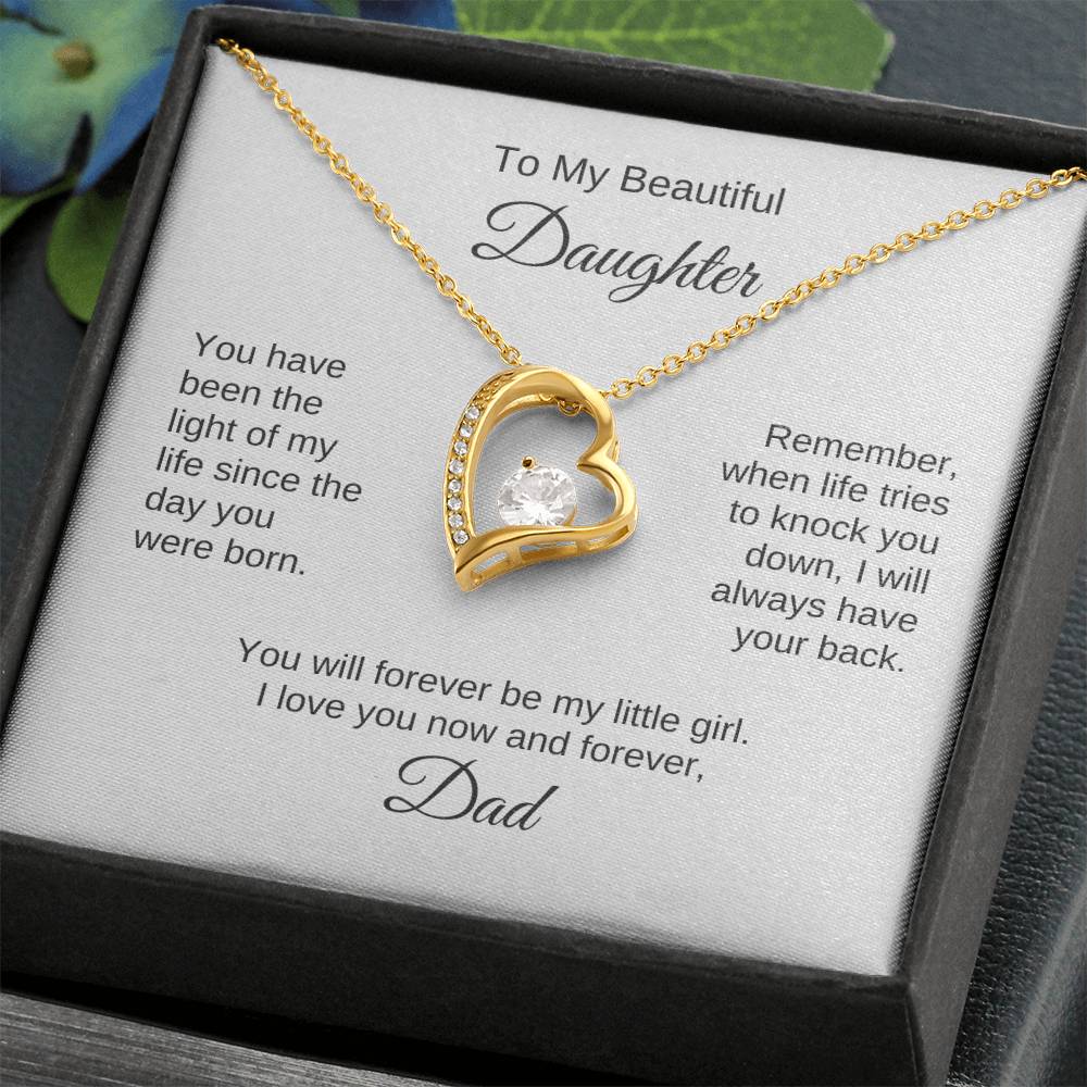 To My Daughter From Dad Gift Necklace for Daughter - MKTCustomDesigns
