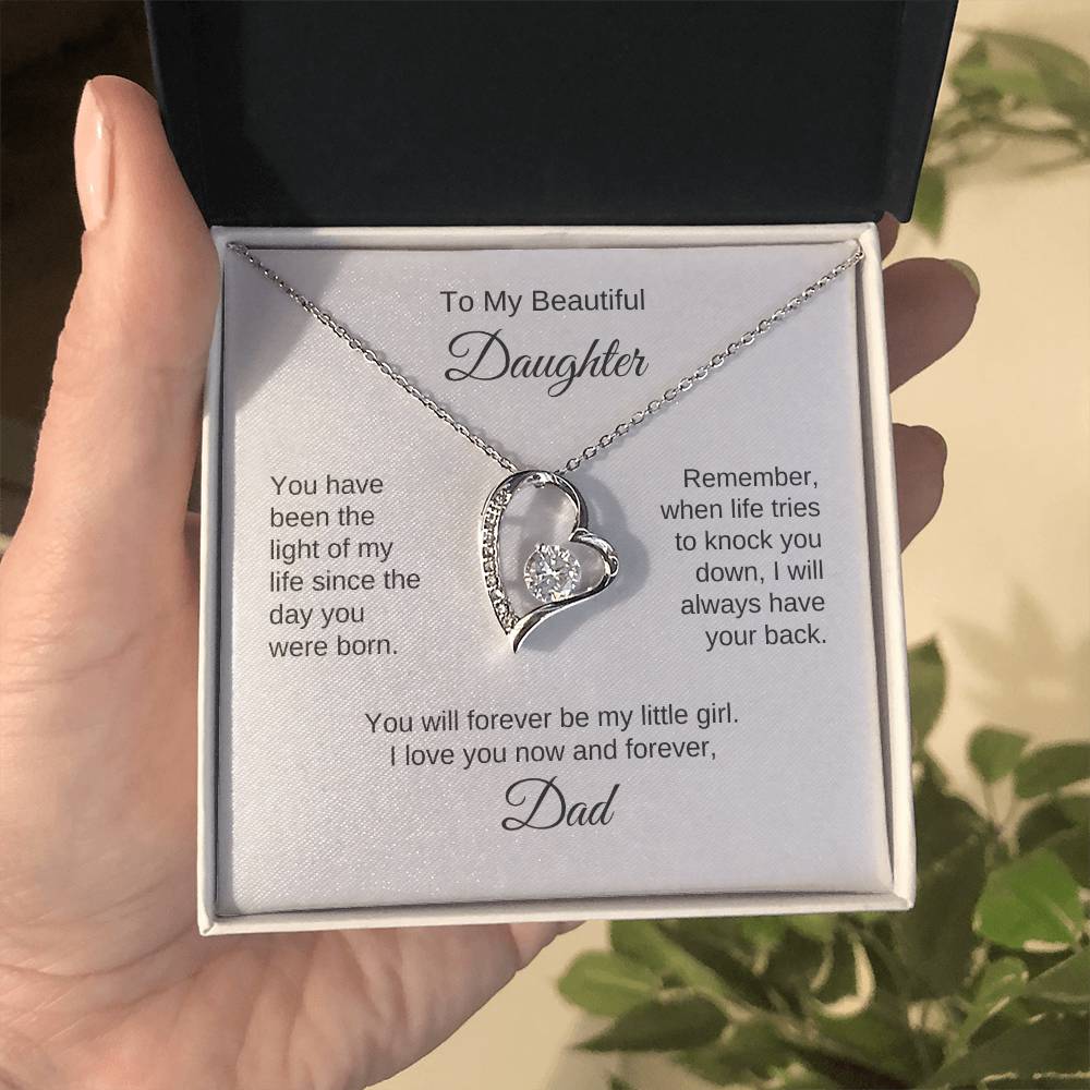 To My Daughter From Dad Gift Necklace for Daughter - MKTCustomDesigns