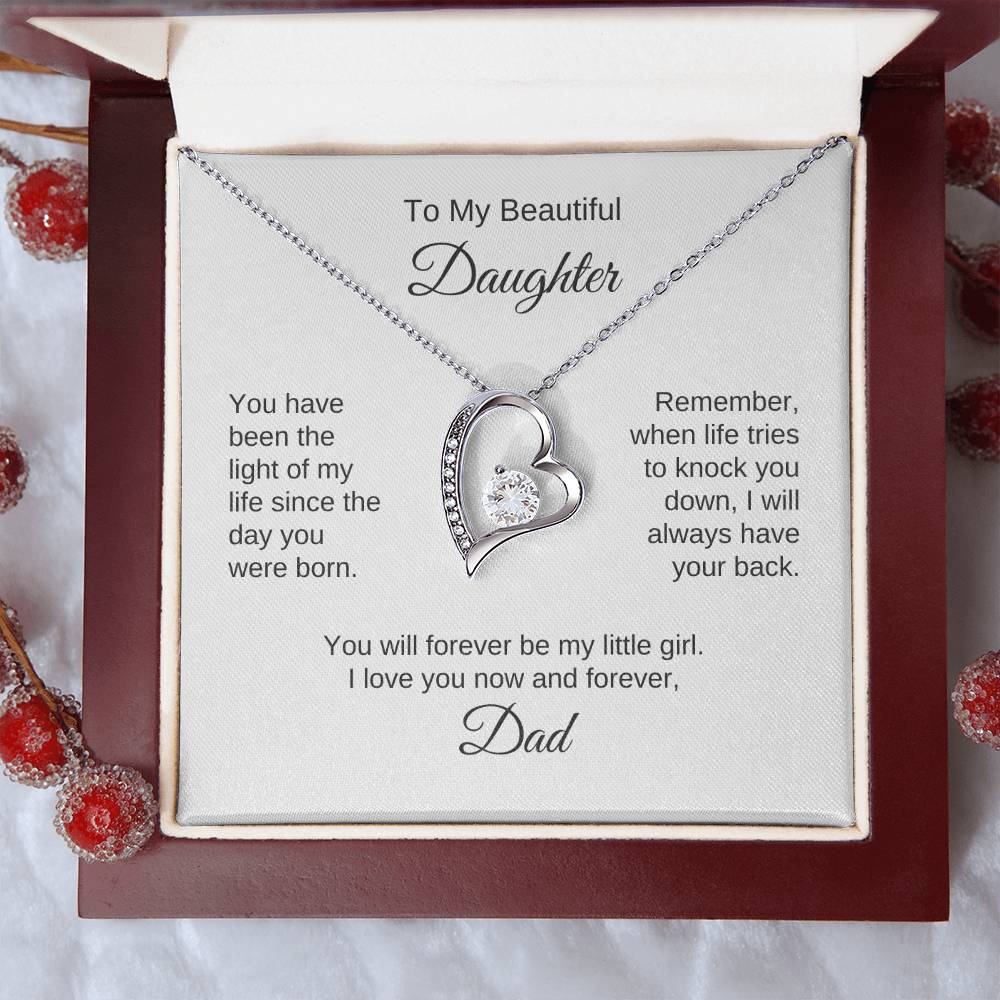 To My Daughter From Dad Gift Necklace for Daughter - MKTCustomDesigns