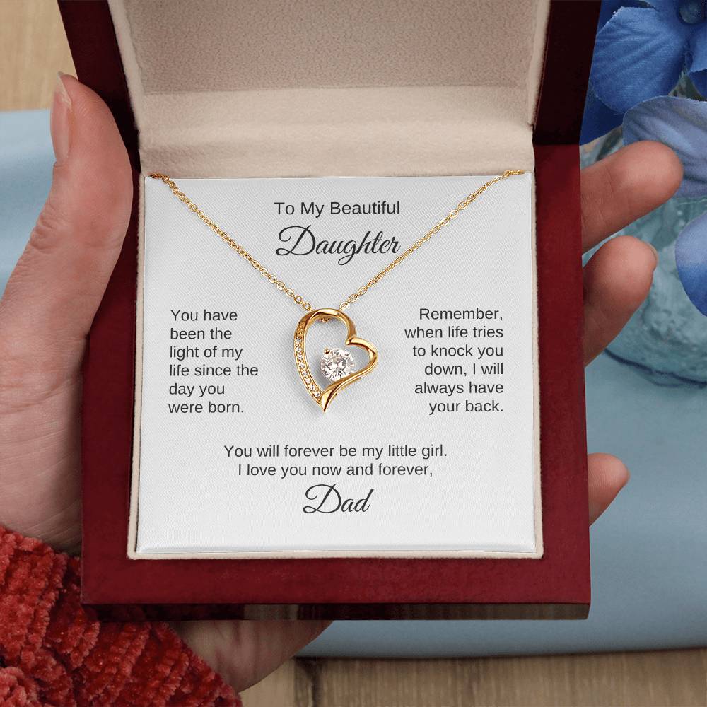 To My Daughter From Dad Gift Necklace for Daughter - MKTCustomDesigns