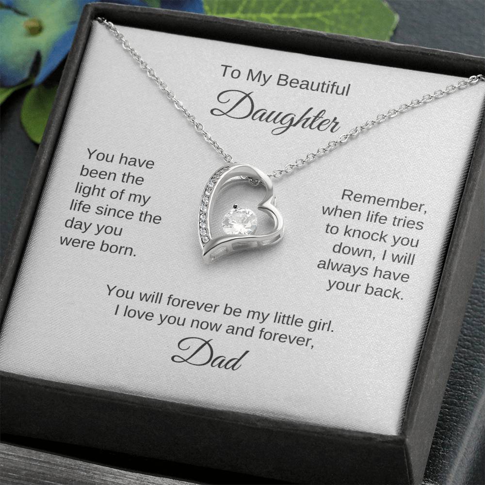 To My Daughter From Dad Gift Necklace for Daughter - MKTCustomDesigns