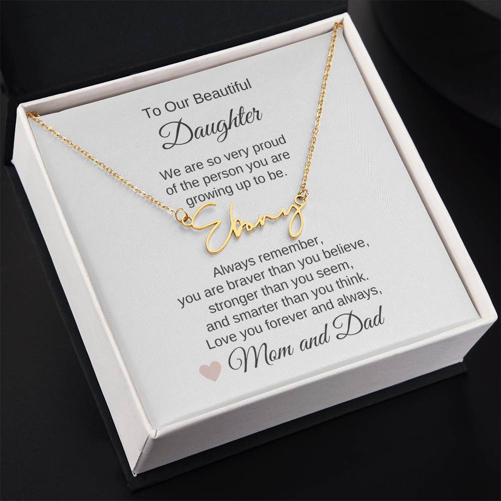 Daughter Necklace Presents for your Daughter Gifts Custom Name - MKT Custom Jewelry