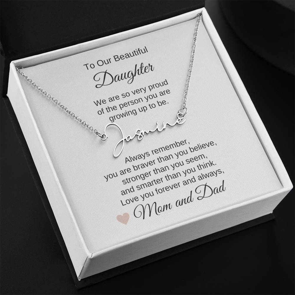 Daughter Necklace Presents for your Daughter Gifts Custom Name - MKT Custom Jewelry