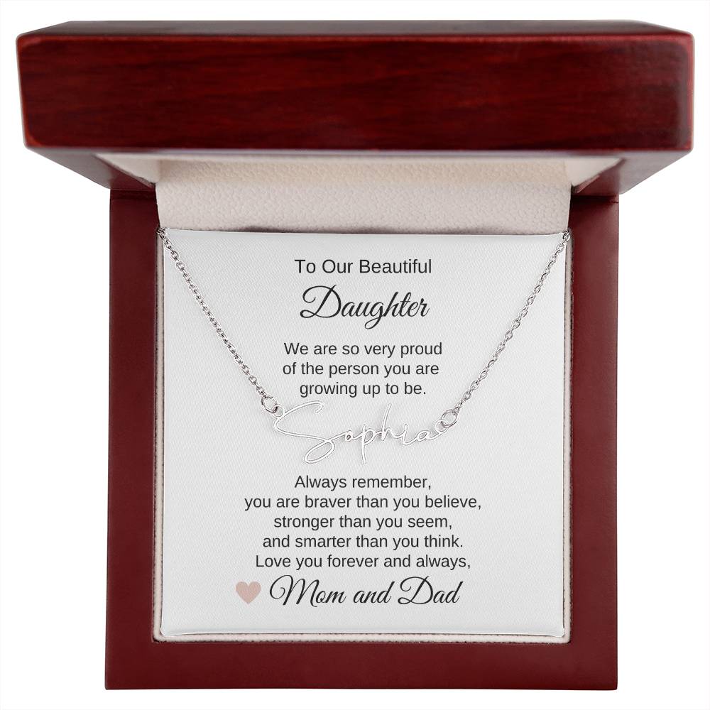 Daughter Necklace Presents for your Daughter Gifts Custom Name - MKT Custom Jewelry