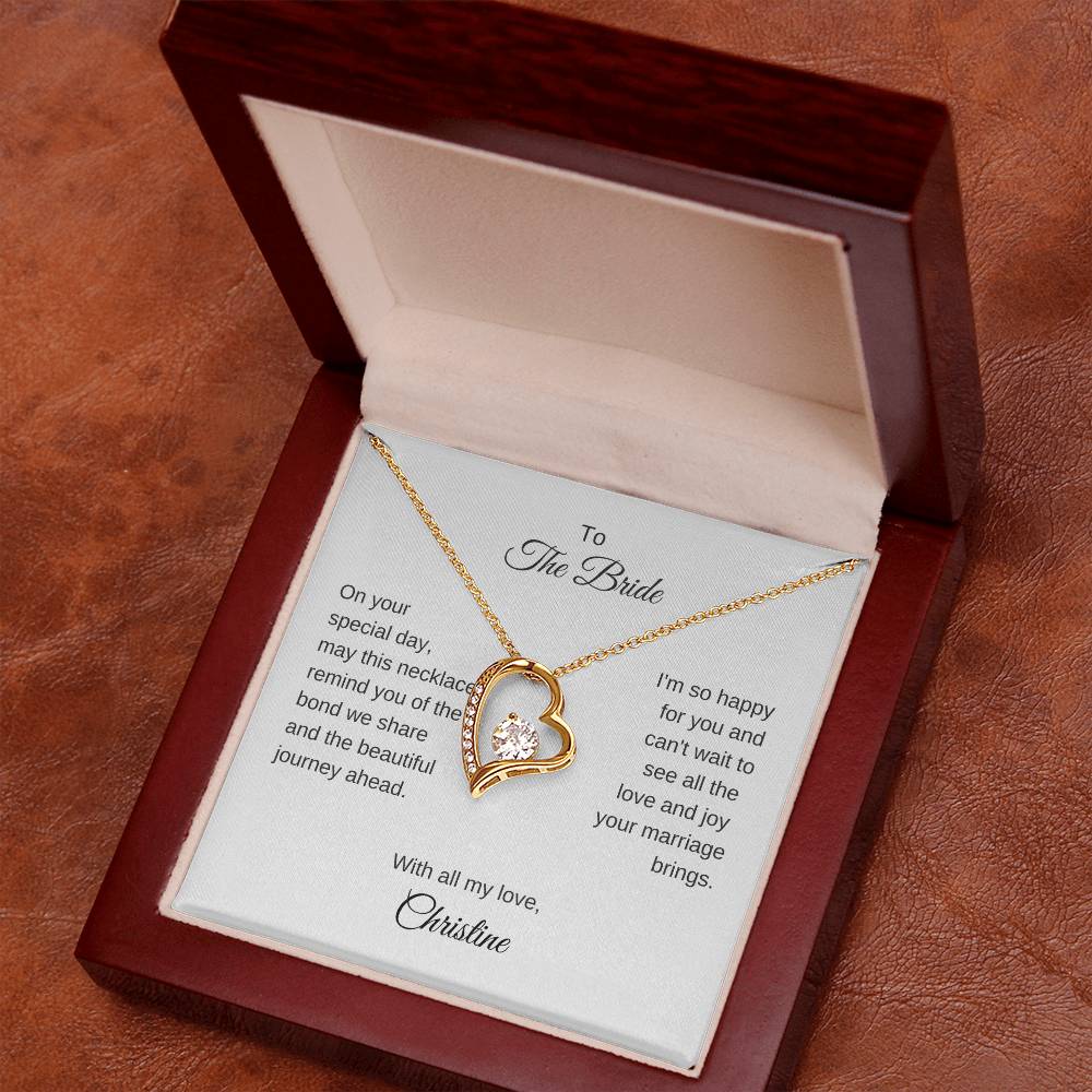 Gift for Best Friend Wedding, Gold Heart Necklace, Gift on Wedding for Friend