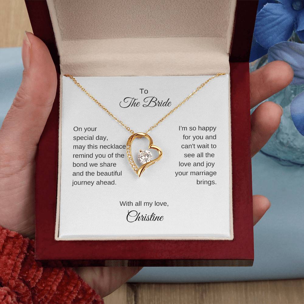 Gift for Best Friend Wedding, Gold Heart Necklace, Gift on Wedding for Friend