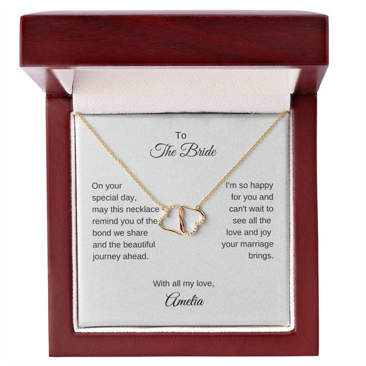 Gift for Best Friend Wedding, Gold Hearts Necklace, Gift on Wedding for Friend