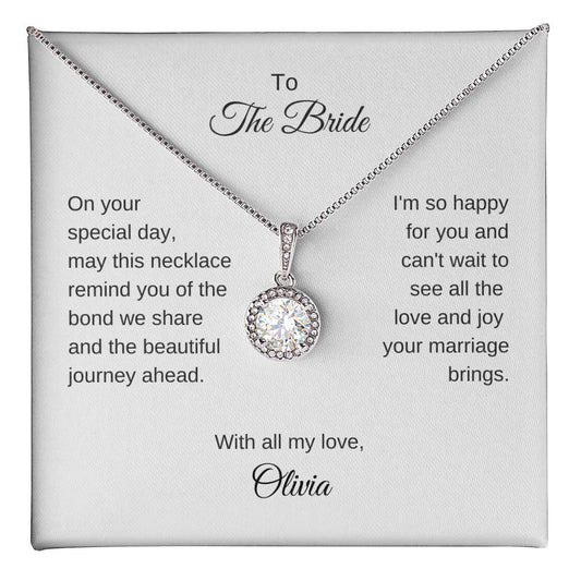 Gift for Best Friend Wedding, White Gold Necklace, Gift on Wedding for Friend