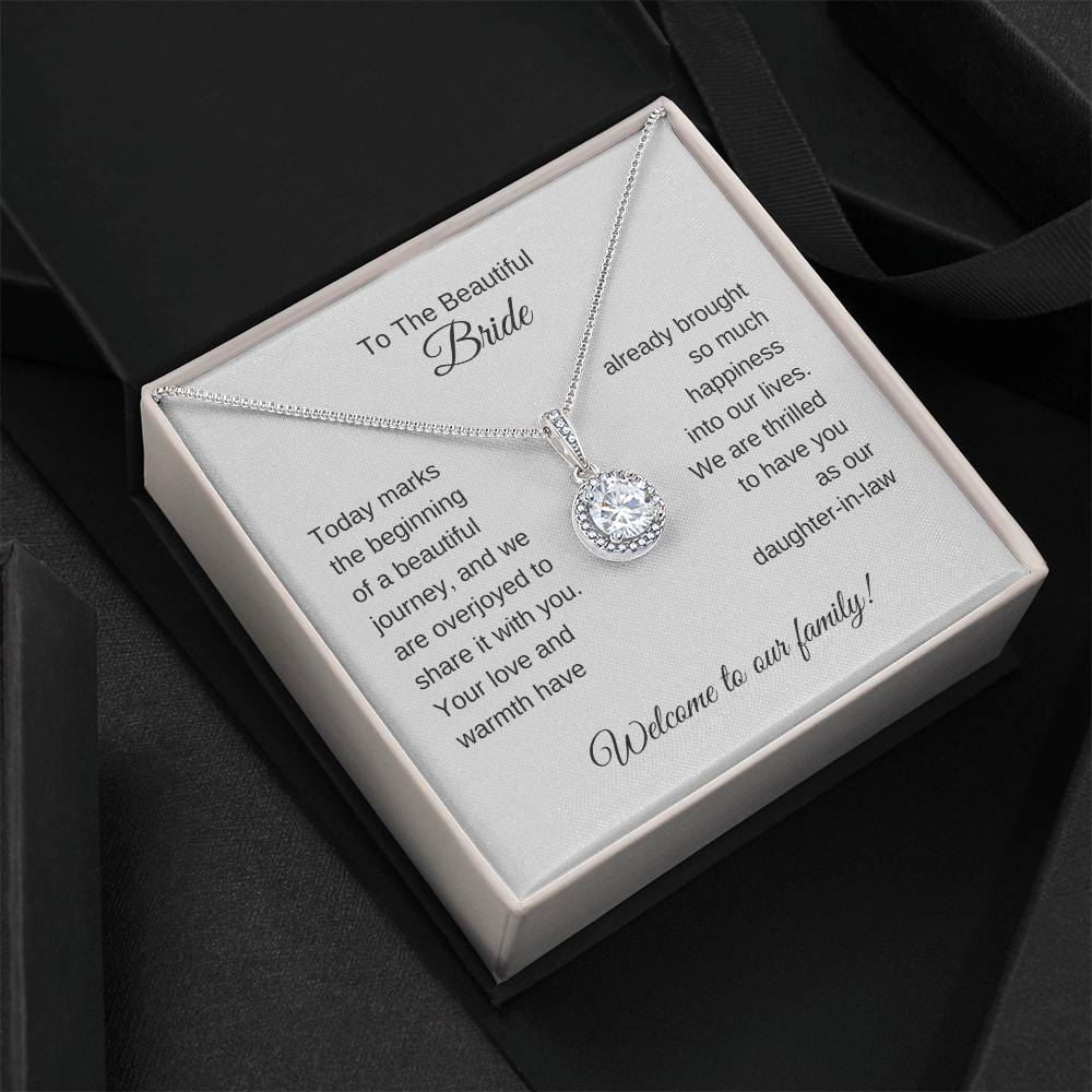 Daughter In Law Gift For Wedding, White Gold Necklace, Wedding Gift Daughter-In-Law