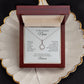 Graceful Glamour: White Gold Pendant Necklace with Personalized Message Card for Nana - Timeless Elegance!