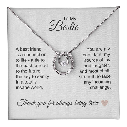 Best BFF Presents Friends are the Best Gifts Lucky Necklace - MKT Custom Jewelry