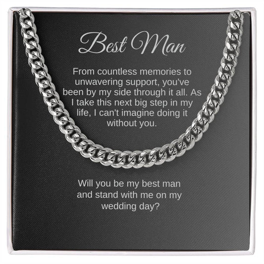 Best Man Proposal Gift, Cuban Chain Necklace, Best Man Ask Ideas