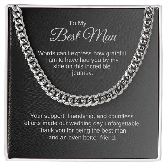 Best Man Gift, Best Man Present Ideas, Presents for Best Man and Groomsmen, Cuban Chain Necklace