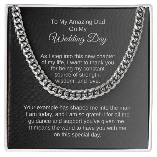 Father of the Groom Gift From Groom, Gifts for Grooms Dad, Cuban Chain