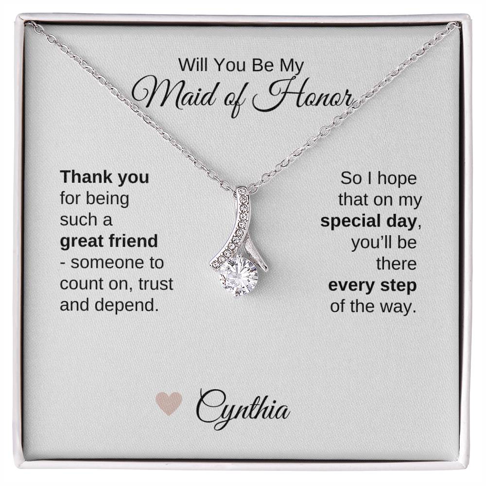 Will on sale You Be My Maid Of Honor Necklace | Wedding Jewelry