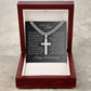 3rd Anniversary Gifts for Men Third Anniversary Gift for Him, Engraved Cross Necklace