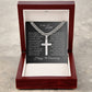 7th Anniversary Gift for Him 7 Year Anniversary Gift Ideas, Engraved Cross Necklace