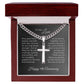 9th Anniversary Gift for Him 9th Wedding Anniversary Gift for Man, Engraved Cross Necklace