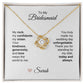 Bridesmaids Wedding Day Gifts Bridal Party Gifts Love Knot Necklace