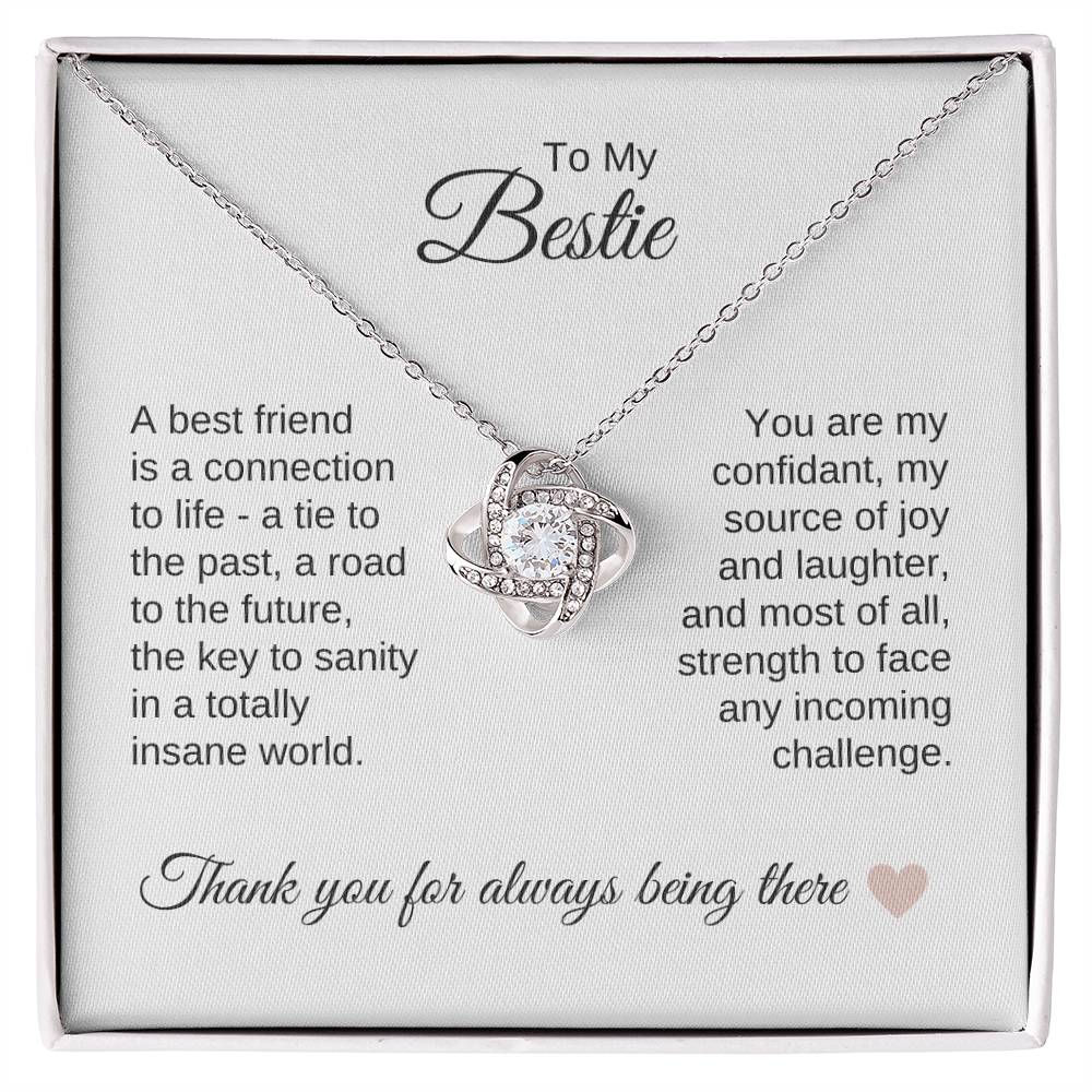 Best BFF Presents Friends are the Best Gifts Gold Knot Necklace - MKT Custom Jewelry