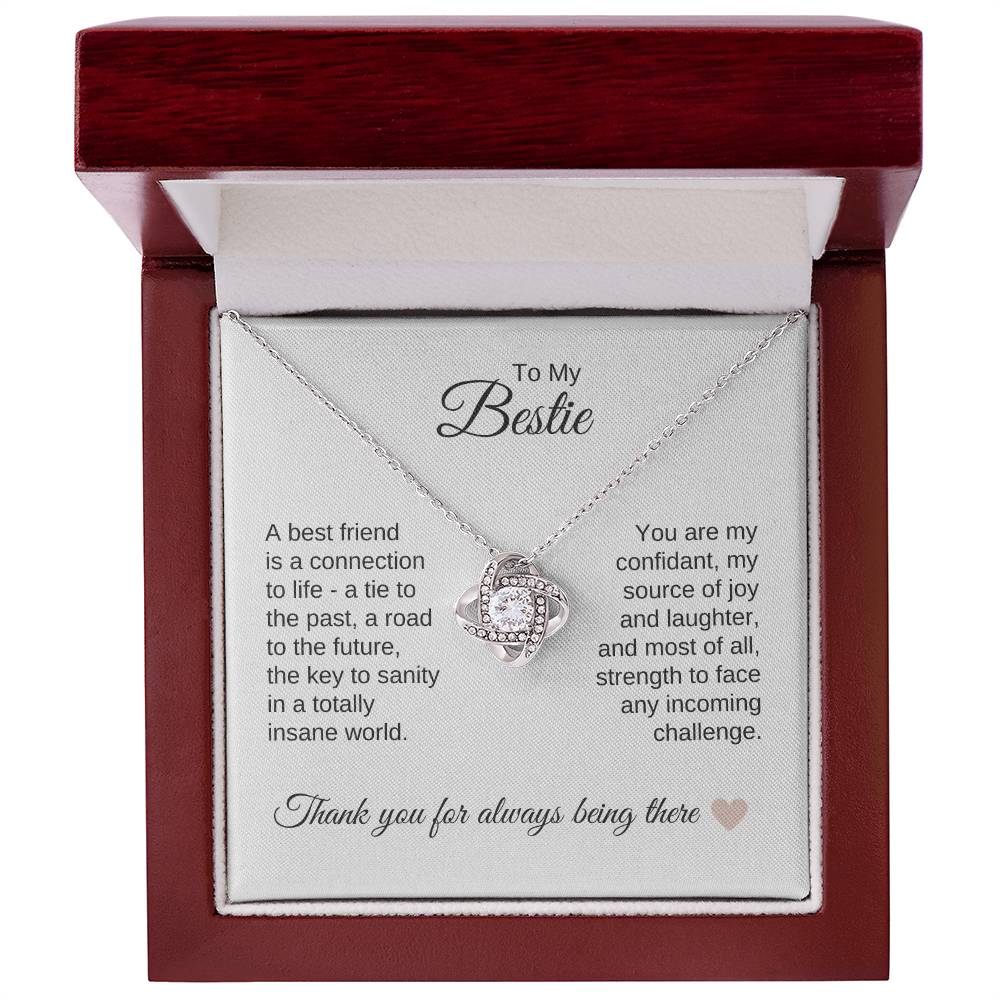 Best BFF Presents Friends are the Best Gifts Gold Knot Necklace - MKT Custom Jewelry