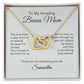 Bonus Mom Gifts for Step Mom Interlocking Hearts Necklace  - MKT Custom Jewelry