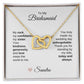 Bridesmaids Wedding Day Gifts Bridal Party Gifts Interlocking Hearts Necklace