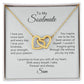 Soulmate Gift for Her Hearts Necklace Girlfriend Gift Necklace for Wife Personalized Card
