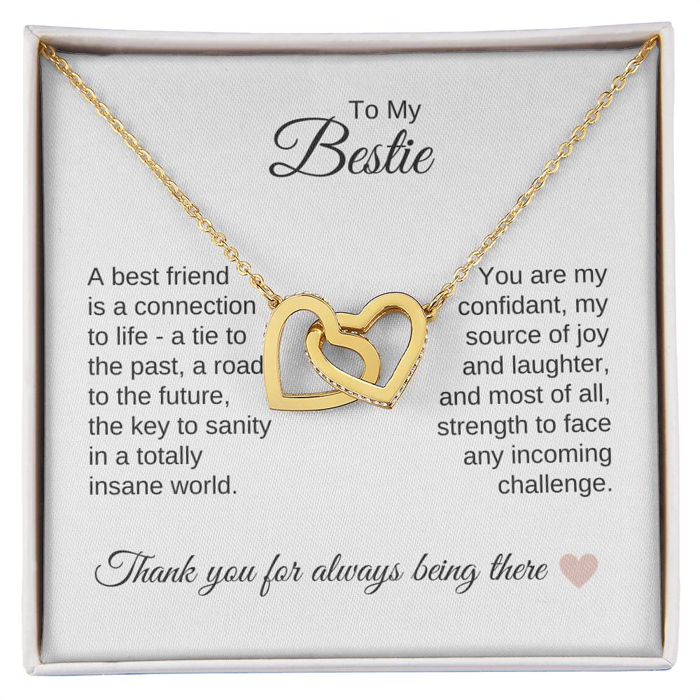 Best BFF Presents Friends are the Best Gifts Interlocking Hearts - MKT Custom Jewelry