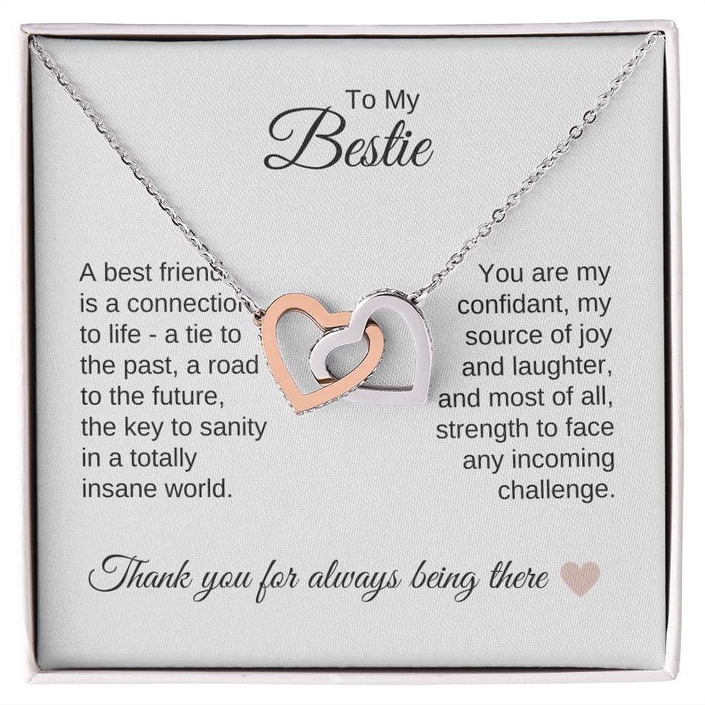 Best BFF Presents Friends are the Best Gifts Interlocking Hearts - MKT Custom Jewelry