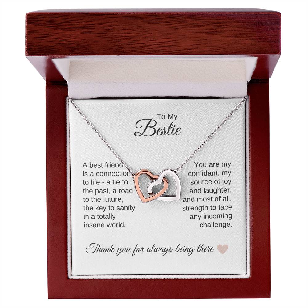 Best BFF Presents Friends are the Best Gifts Interlocking Hearts - MKT Custom Jewelry