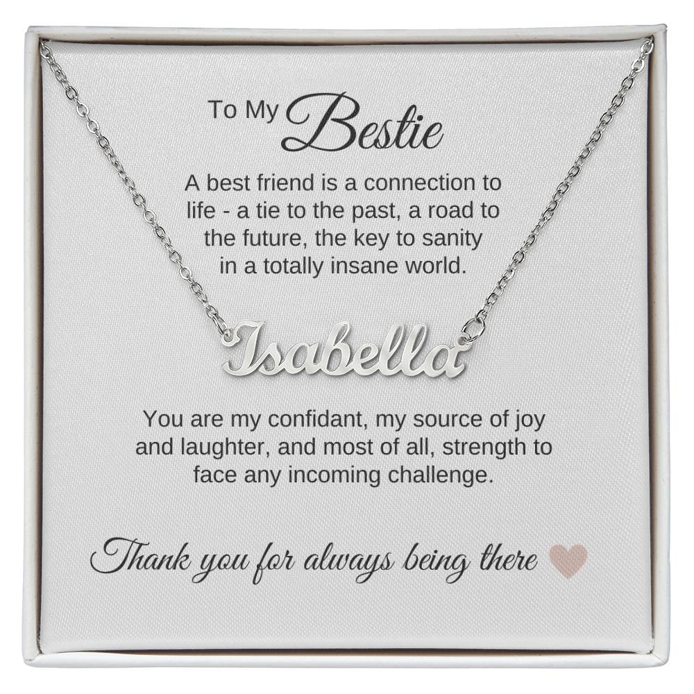 Best BFF Presents Friends are the Best Gifts Custom Name Necklace - MKT Custom Jewelry