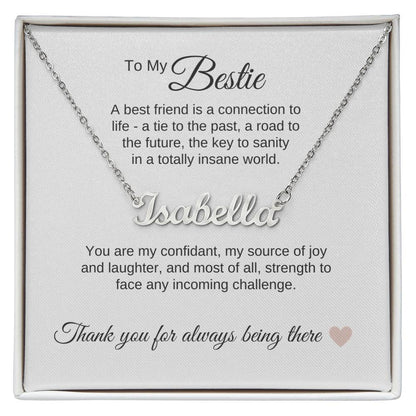 Best BFF Presents Friends are the Best Gifts Custom Name Necklace - MKT Custom Jewelry