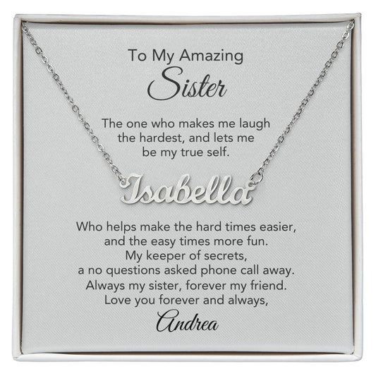 Customized Gifts for Sister Custom Name Necklace for Sister - MKT Custom Jewelry