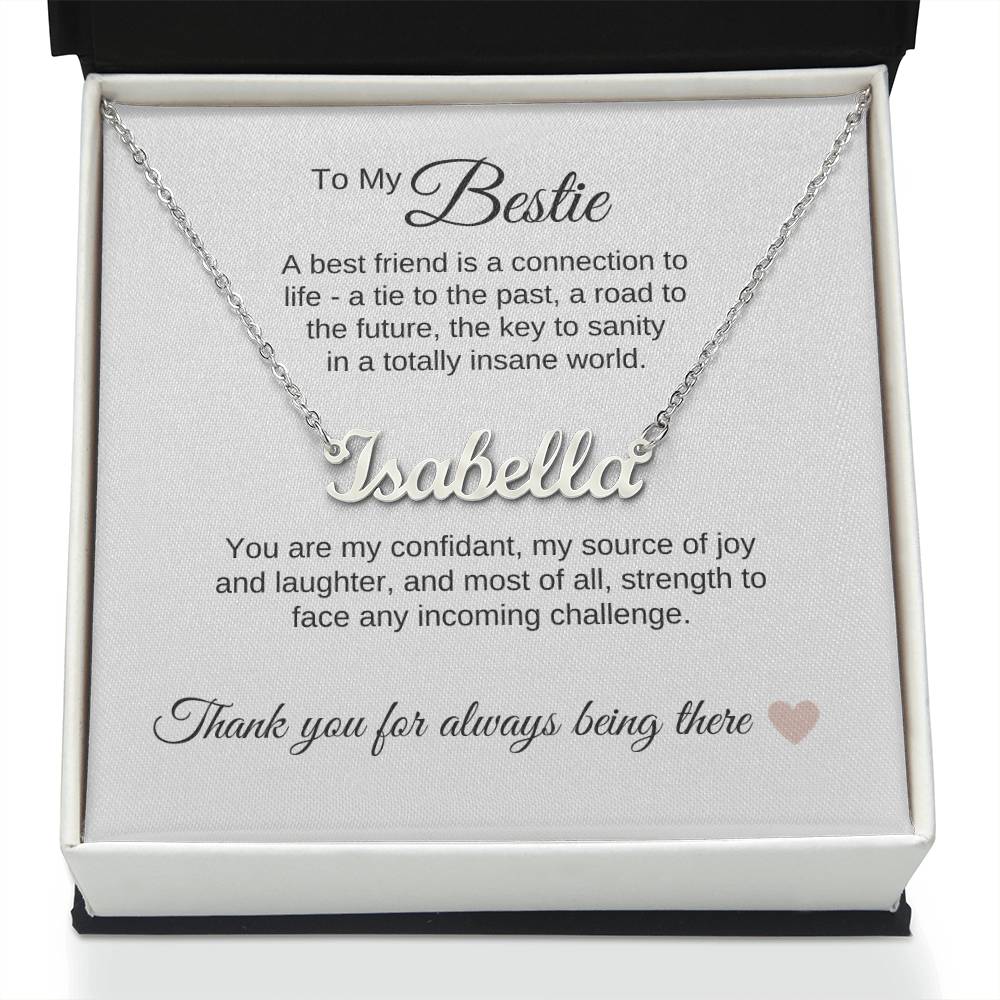 Best BFF Presents Friends are the Best Gifts Custom Name Necklace - MKT Custom Jewelry