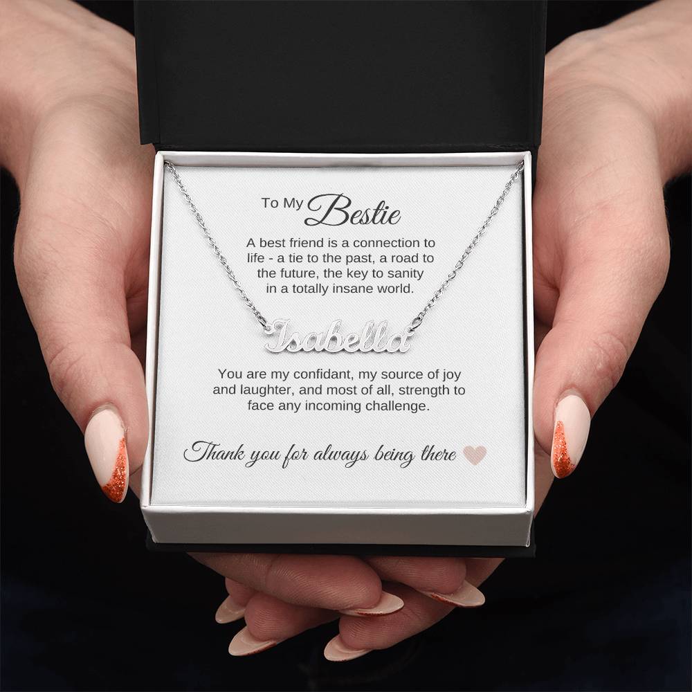 Best BFF Presents Friends are the Best Gifts Custom Name Necklace - MKT Custom Jewelry