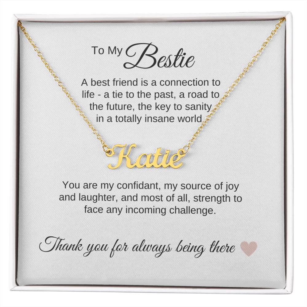 Best BFF Presents Friends are the Best Gifts Custom Name Necklace - MKT Custom Jewelry