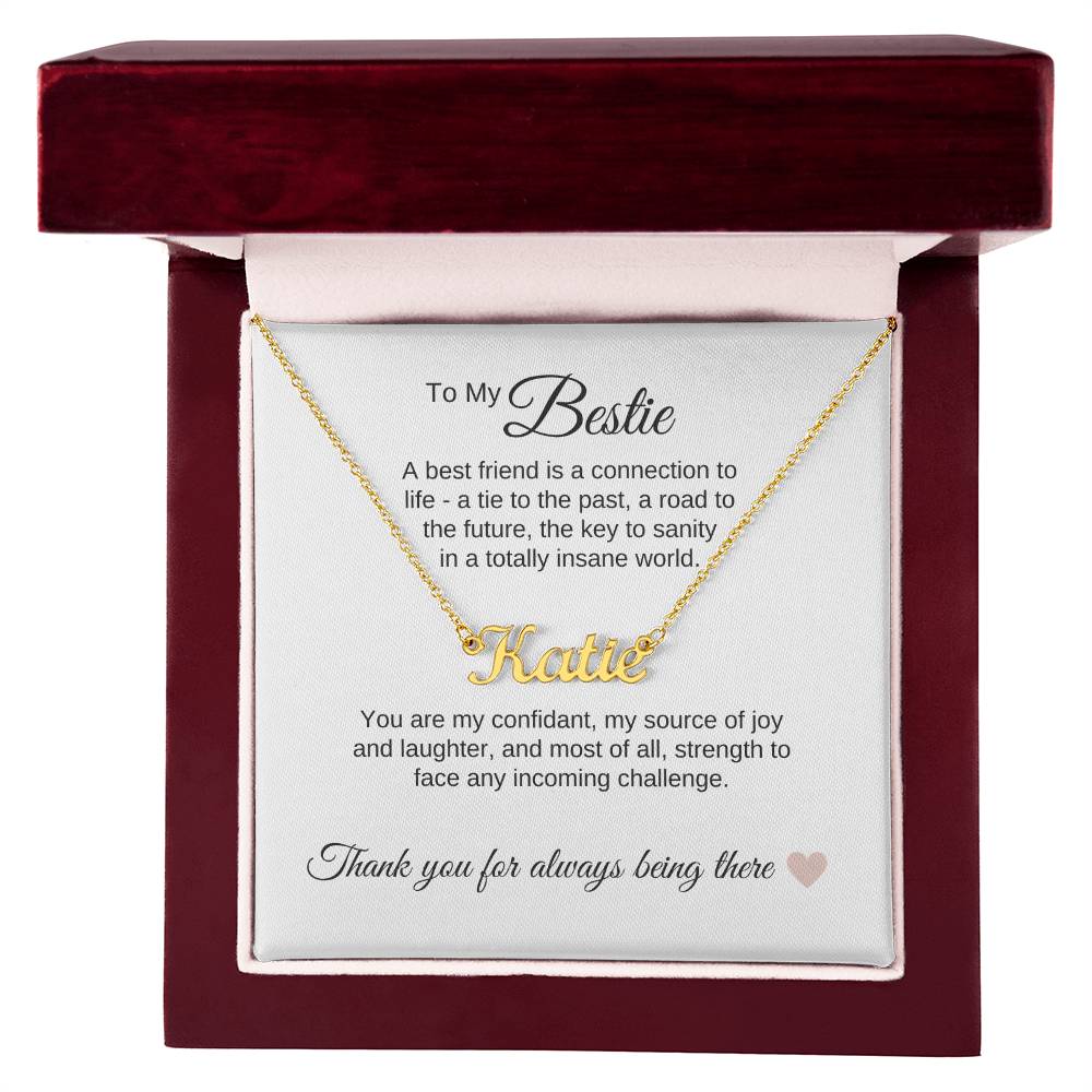 Best BFF Presents Friends are the Best Gifts Custom Name Necklace - MKT Custom Jewelry